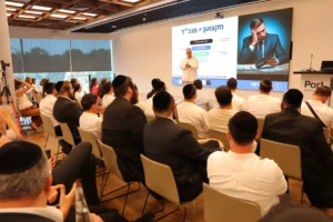 שלום בוקובזה מנחה את סדנת ממקצוען למנכ״ל בפני בעלי עסקים